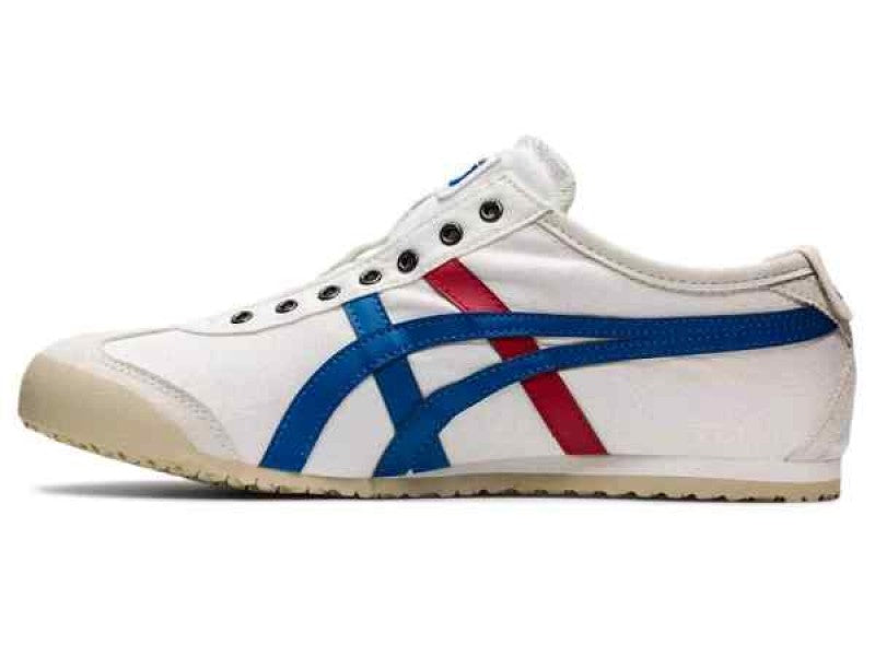Tiger Mexico 66 Slip On White Blue 187