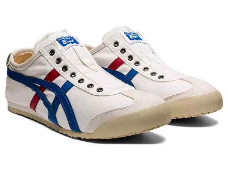 Tiger Mexico 66 Slip On White Blue 187