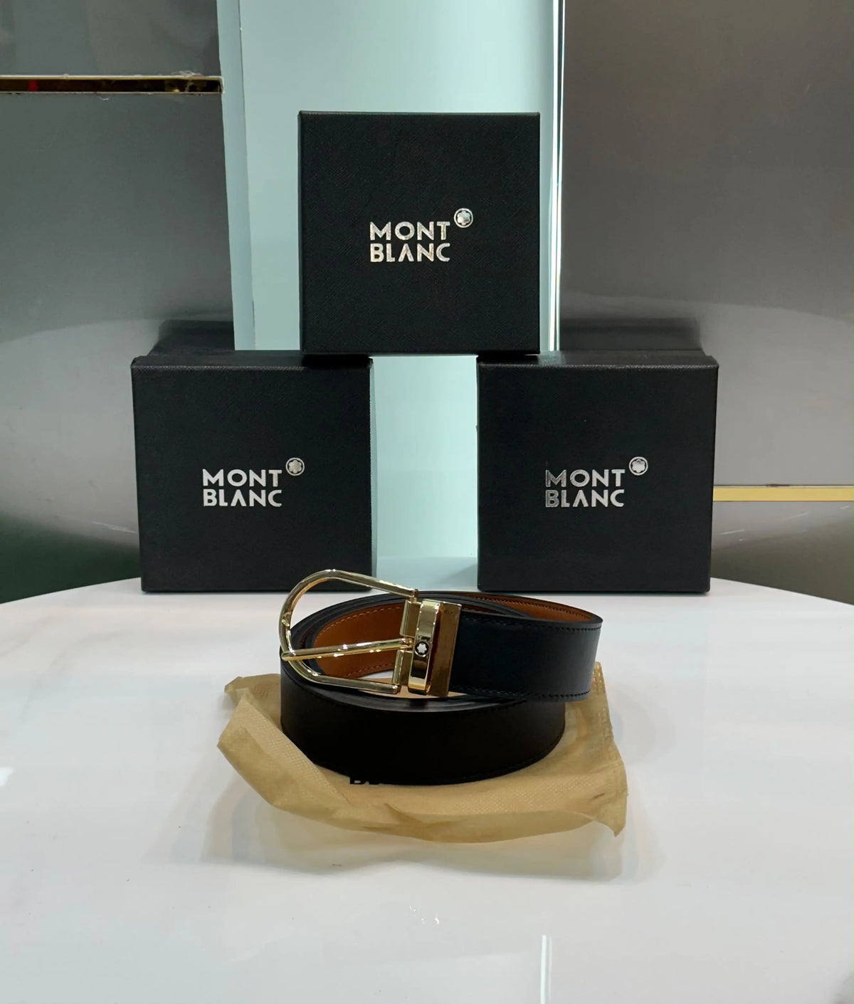 Mont Blan c Gold Premium Imported Belt m67