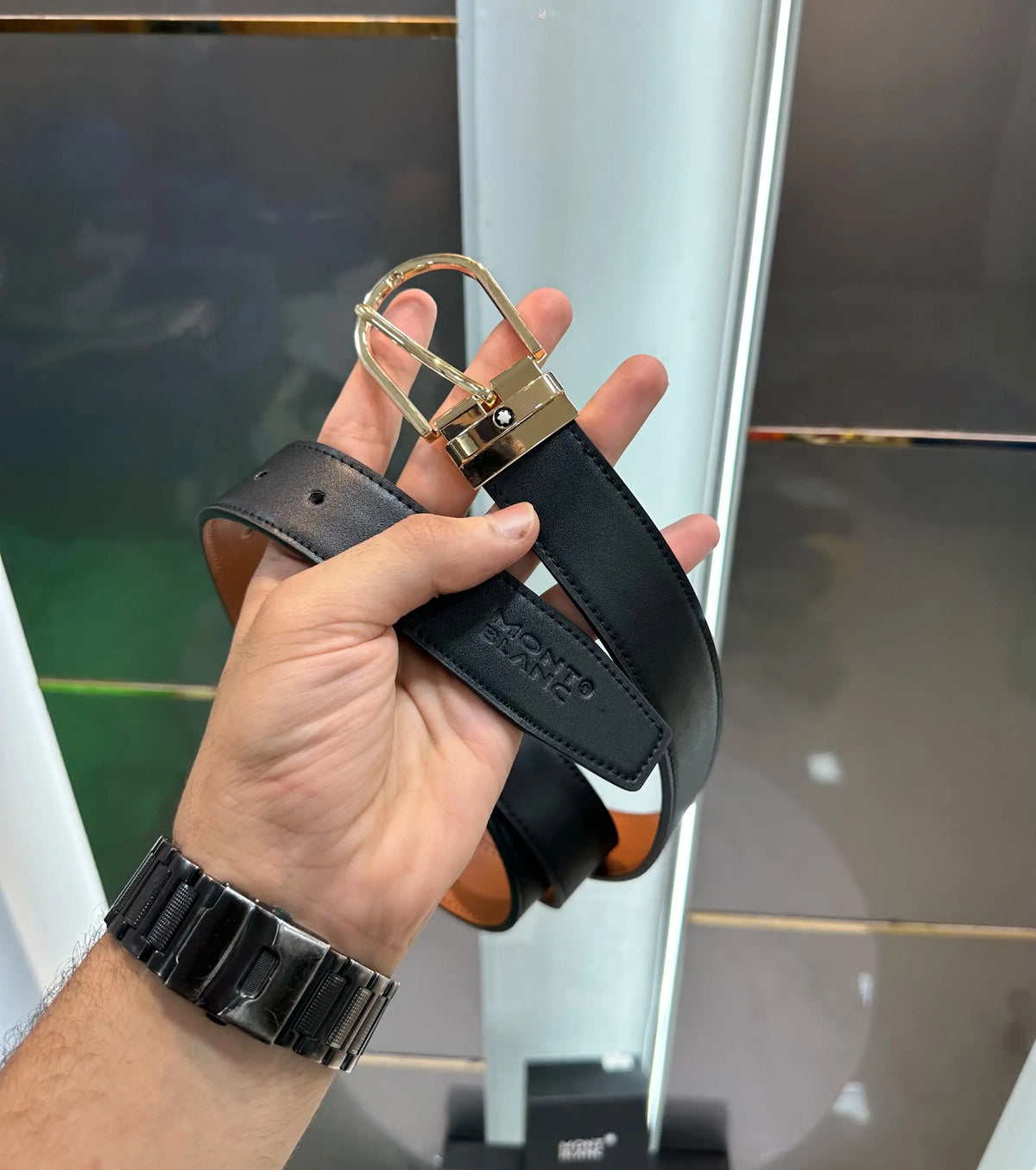 Mont Blan c Gold Premium Imported Belt m67