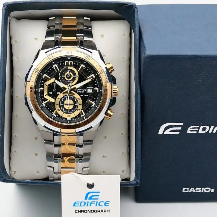 Edifice Casio Two Tone Black