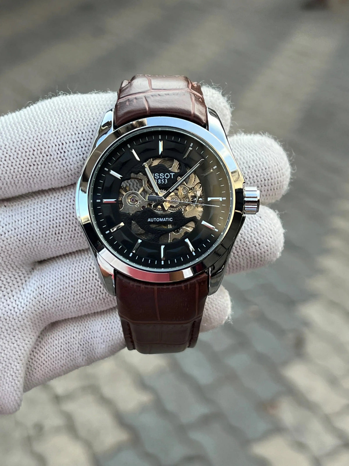 Tissot 1853 Automatic Brown Black Leather