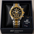 Edifice Casio Two Tone Black