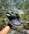 CROCS BAYABAND CLOGS BLACK WHITE(FIX)