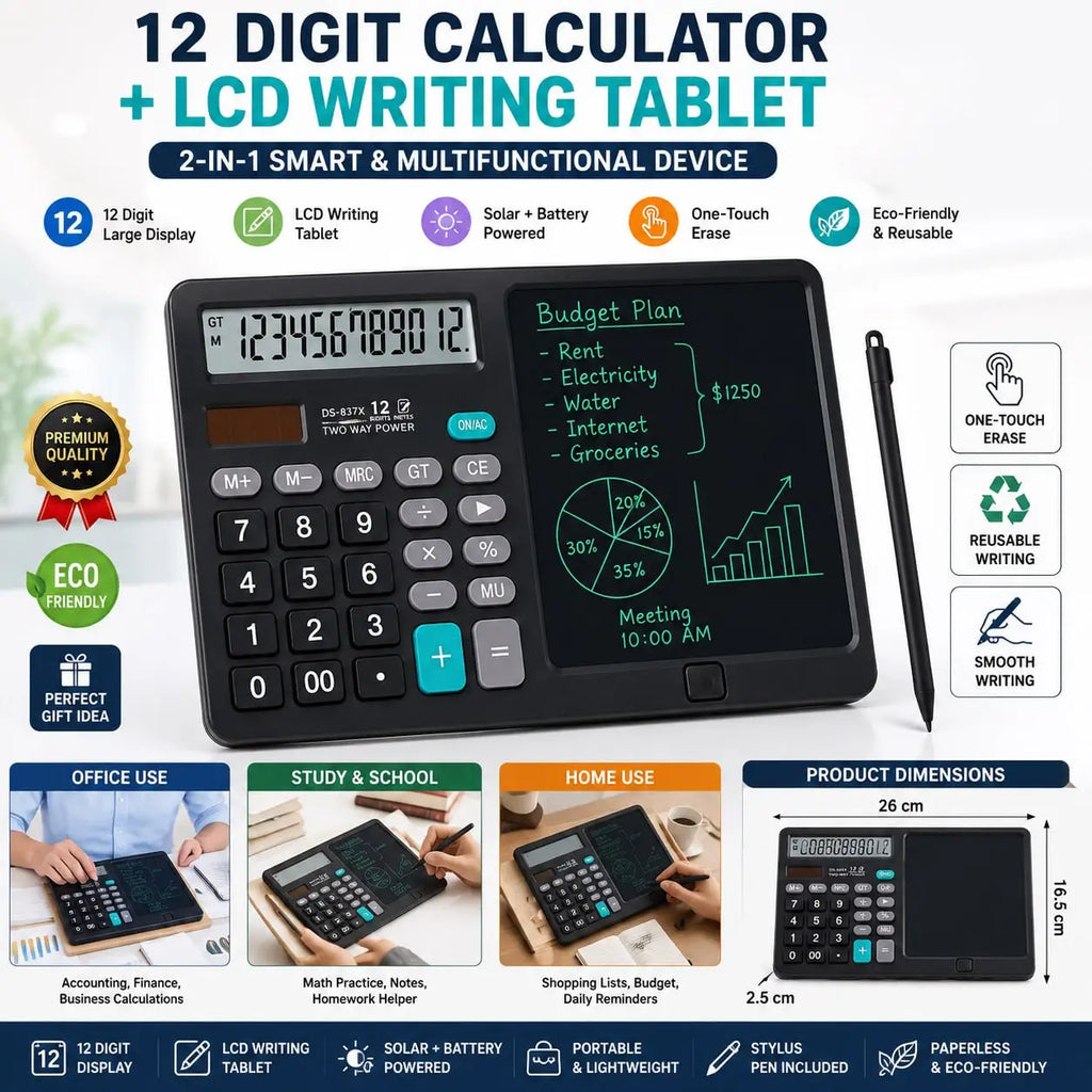 Calculator with Notepad 2 in 1