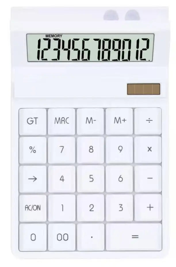 Calculator with Pen Holder White