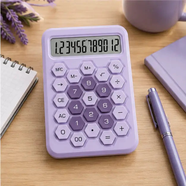 Calculator Hexagonal Candy Purple