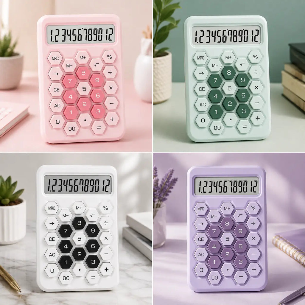 Calculator Hexagonal Candy Purple