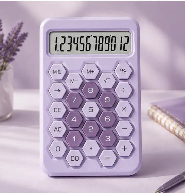 Calculator Hexagonal Candy Purple
