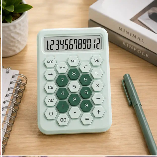 Calculator Hexagonal Candy Green