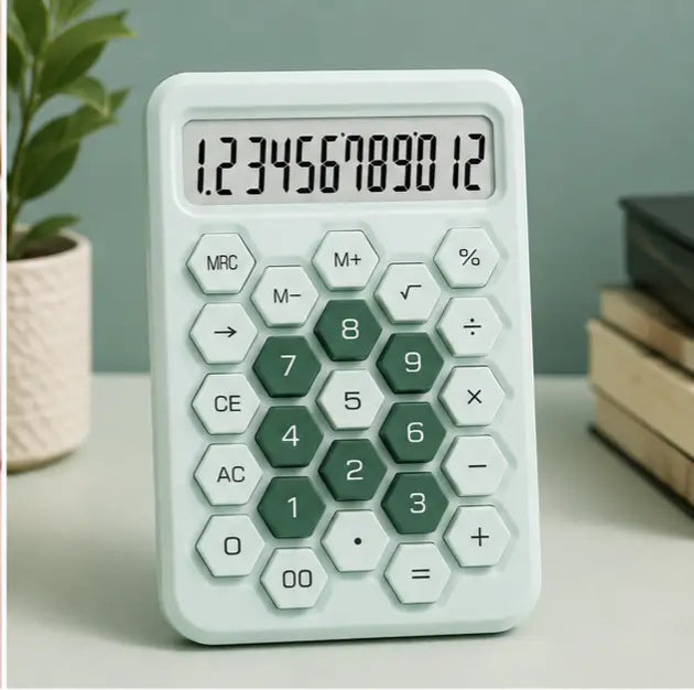 Calculator Hexagonal Candy Green