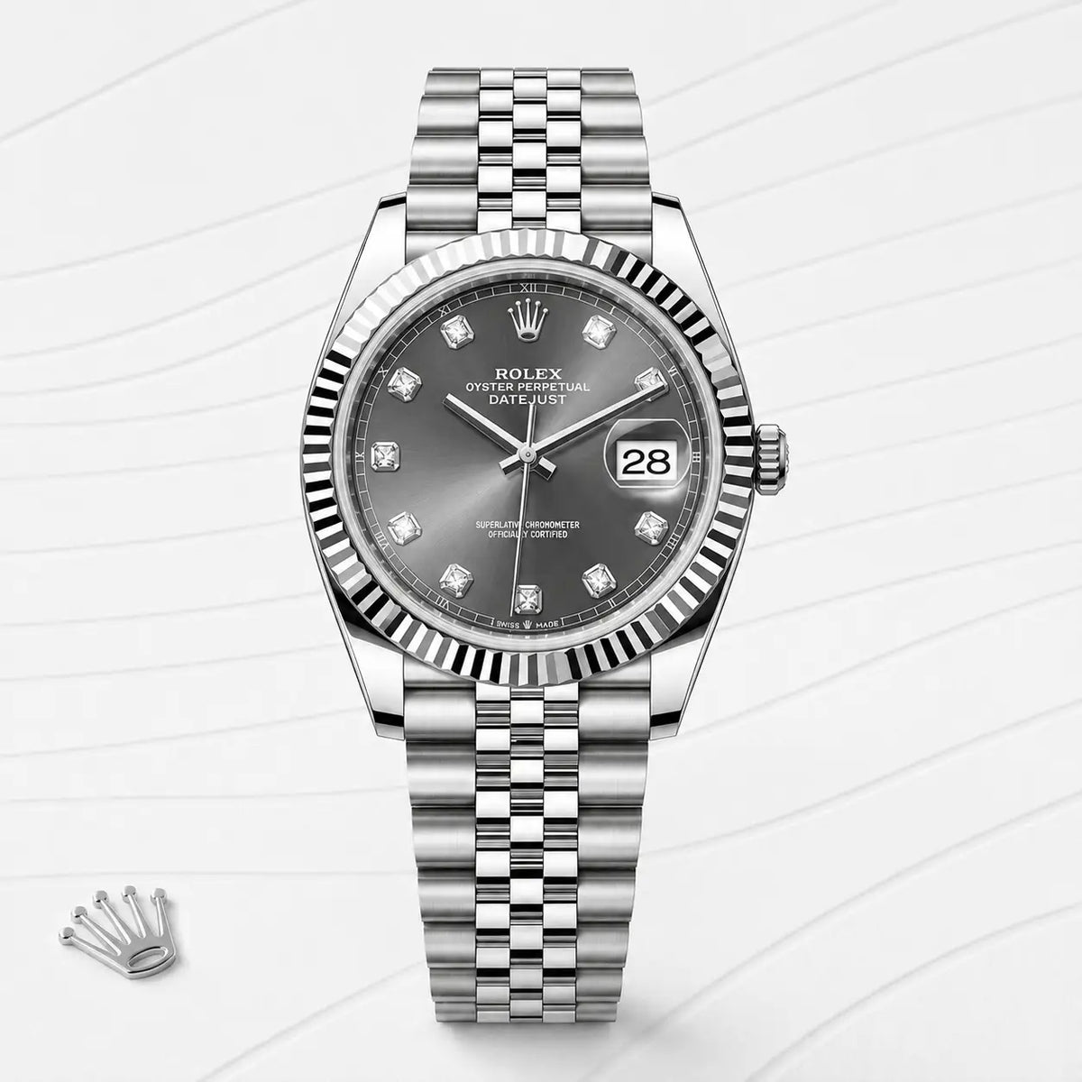 ROLEX JUST DATE SILVER GREY   DIAL