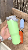 Ice Flow Flip Straw And Handle 30 oz Pista Green