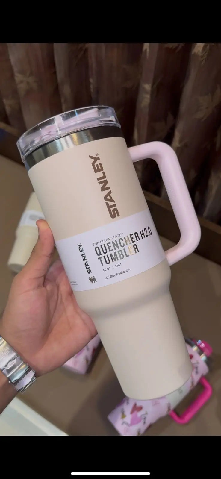 Stanley Quencher ProTour Flip Straw Tumbler Cream Pink