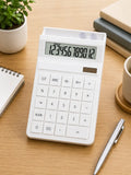 Calculator with Pen Holder White