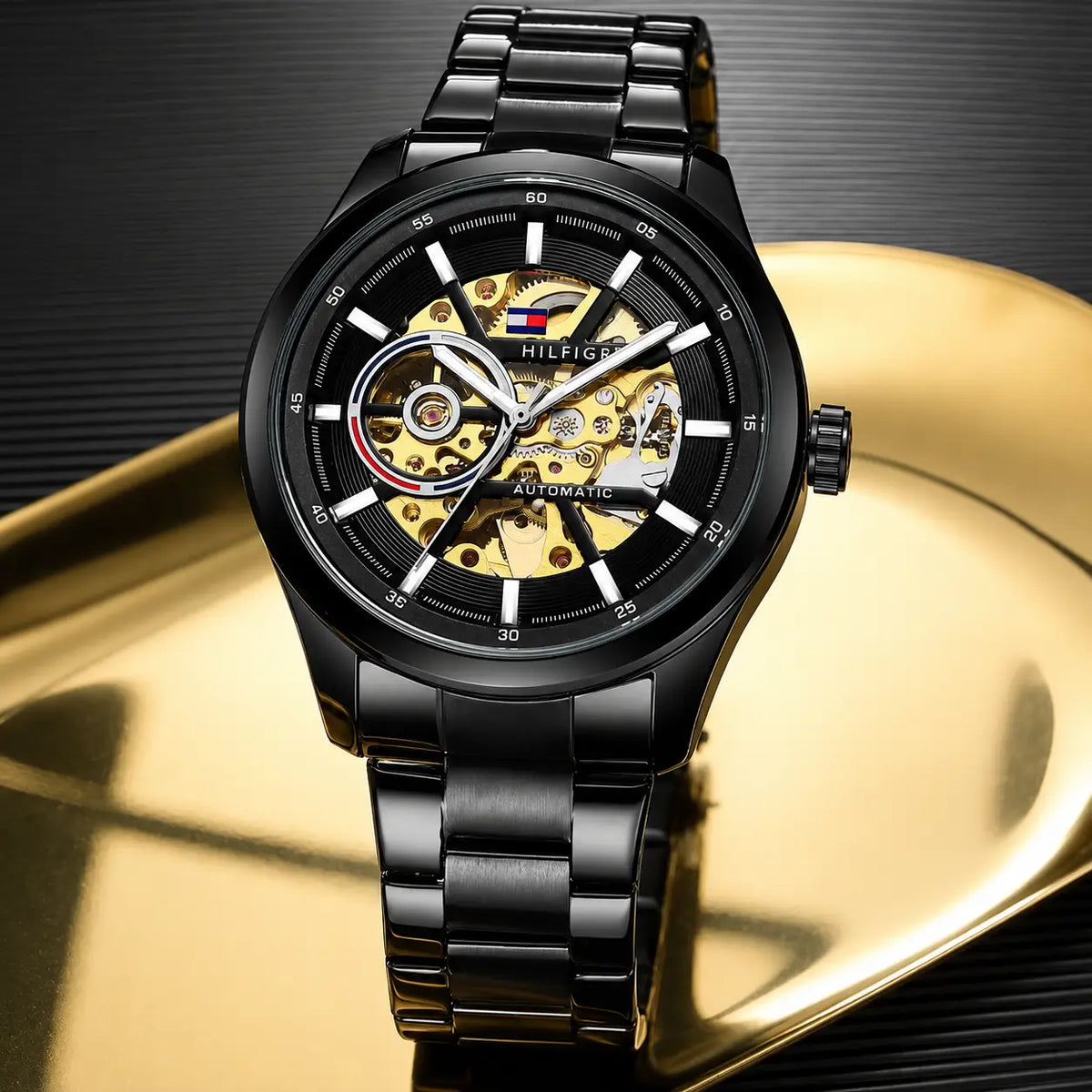 TOMMY HILFIGER AUTOMATIC CHAIN FULL BLACK