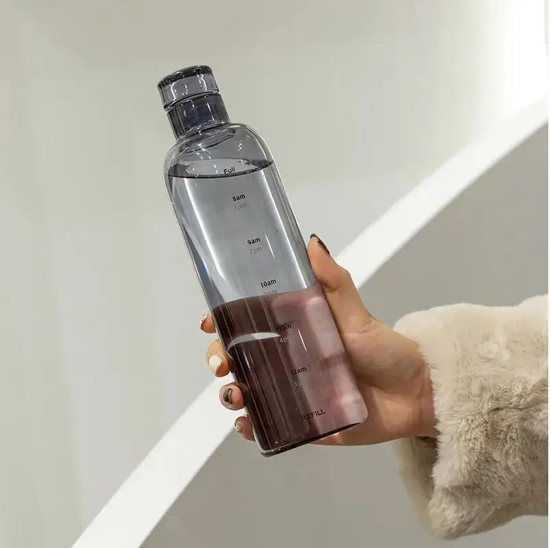 Transparent Color Bottle with Time Scale Black