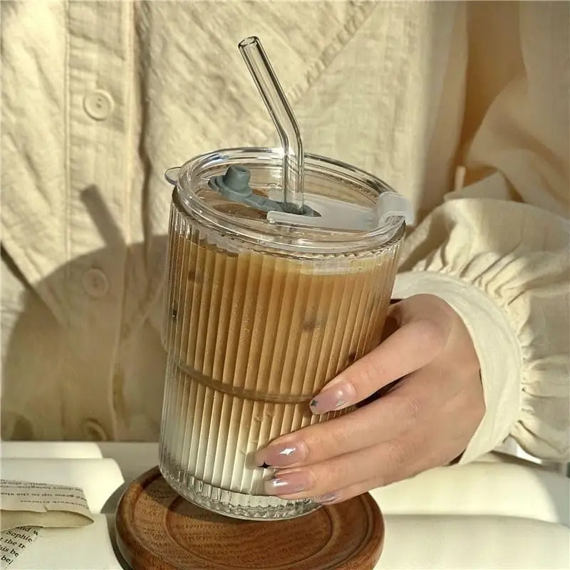 Sipper Glass Mug 400ml Tumbler