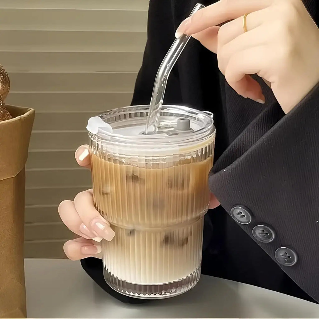 Sipper Glass Mug 400ml Tumbler