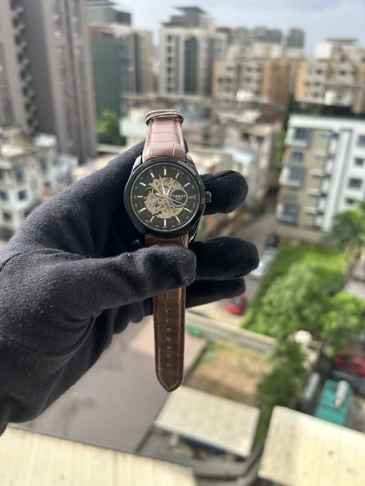 Tissot 1853 skeleton Automatic Brown Black