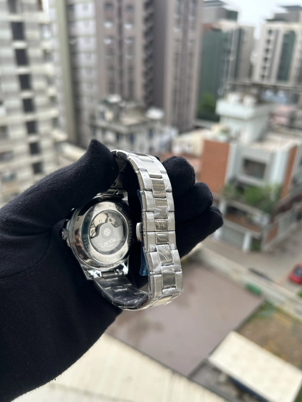 ARMANI EXCHANGE AX2418 AUTOMATIC SILVER  BLACK