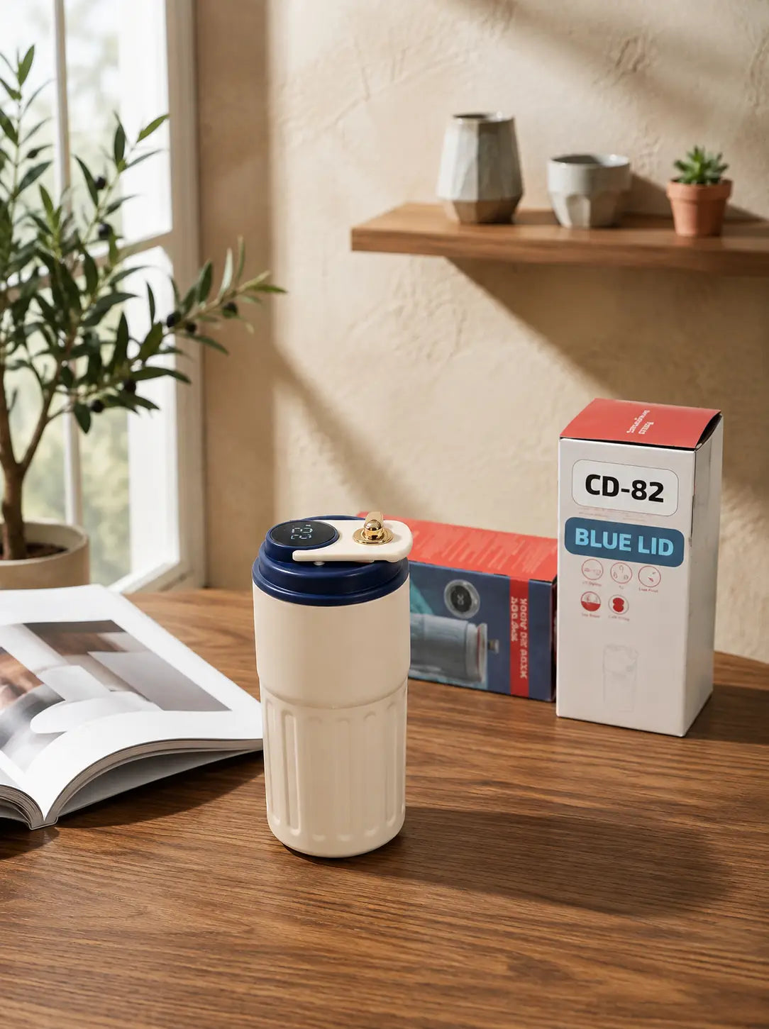 Travel Coffee Mug Tumbler Blue