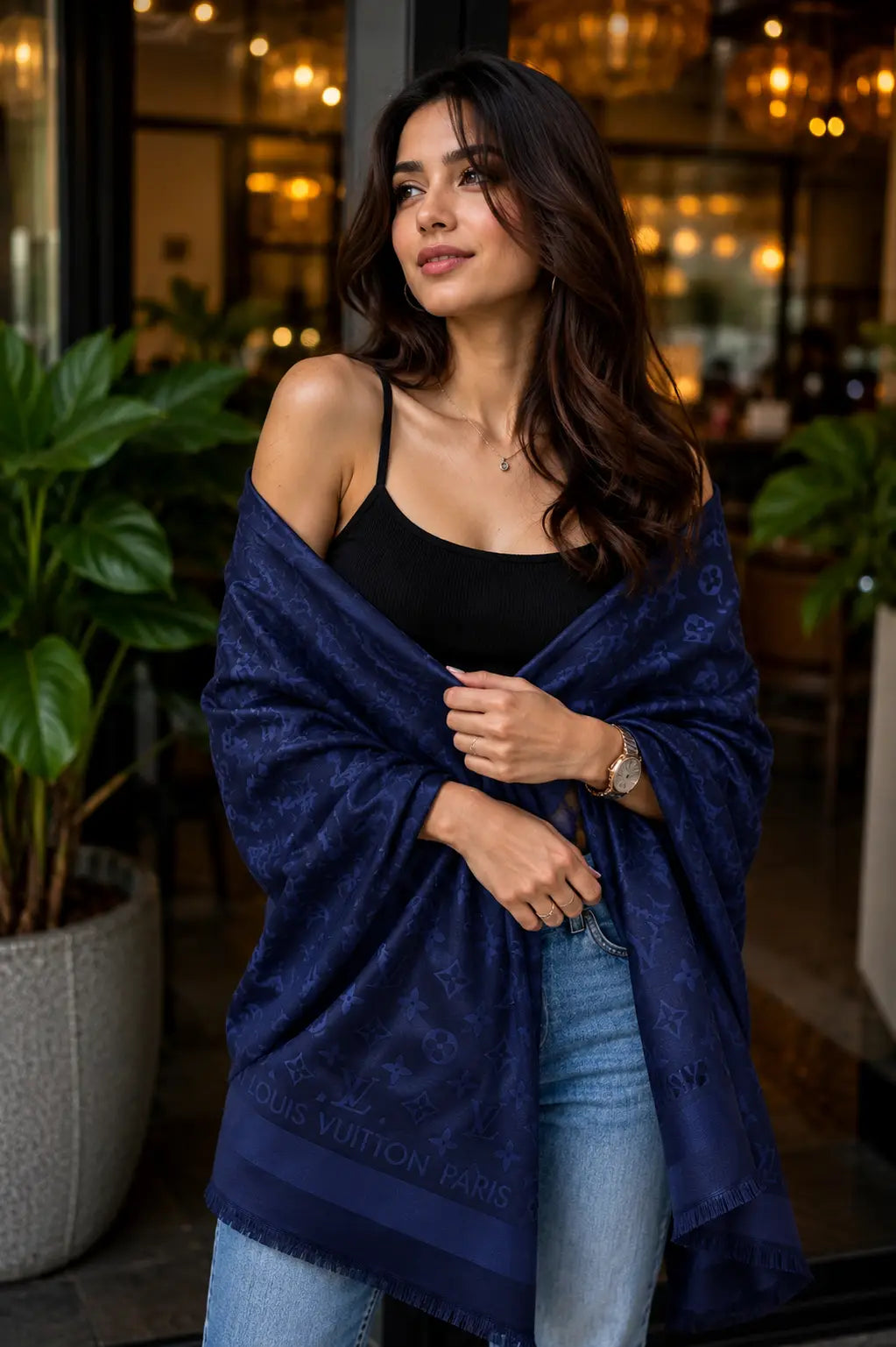 Louis Vuitton Scarf Blue