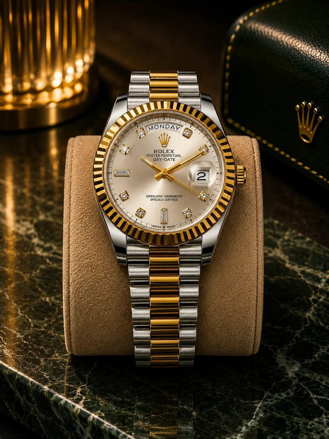 ROLEX DAY-DATE TWO-TONE DIMOND