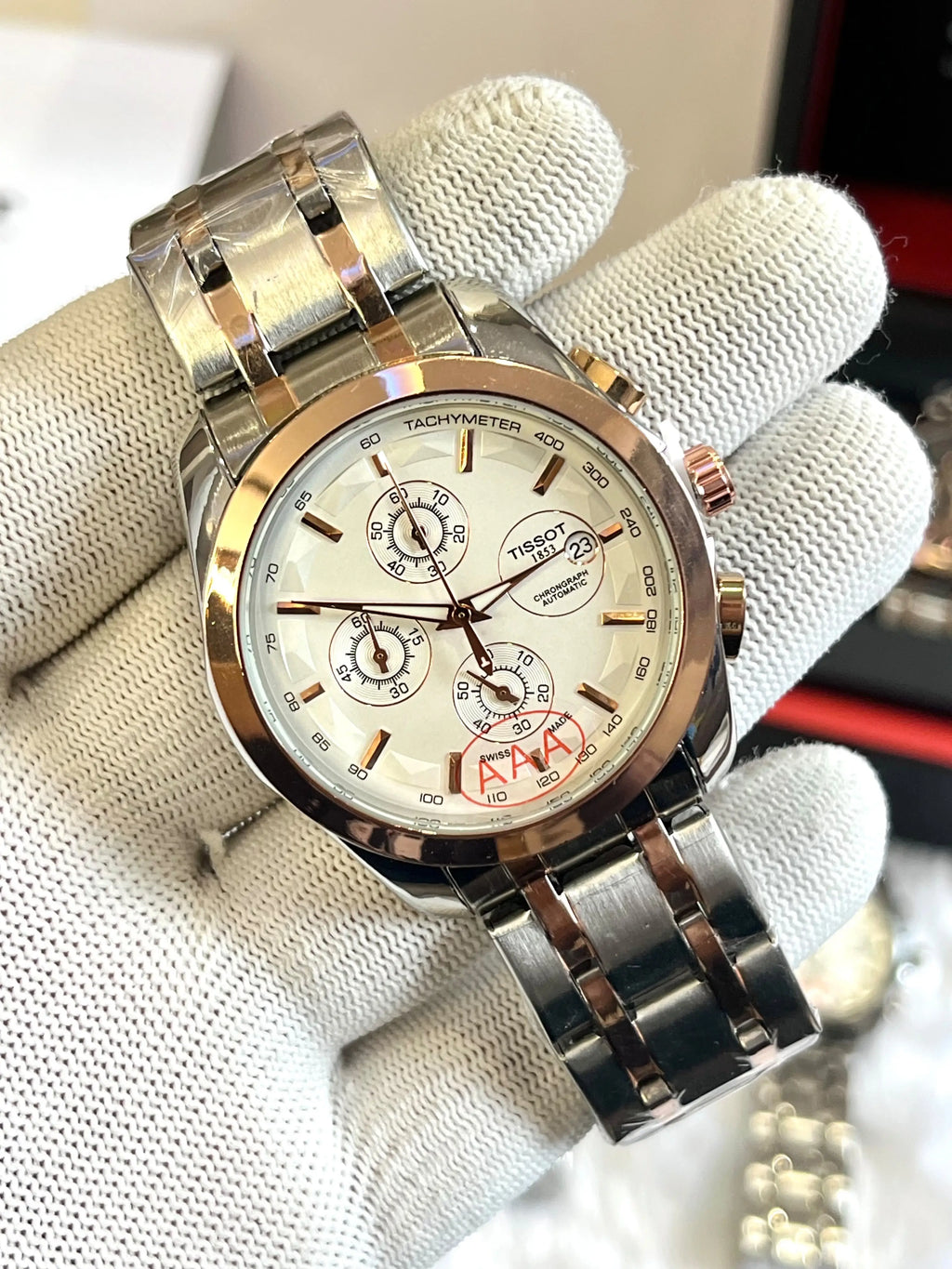 Tissot 1853 Couturier Two-tone White
