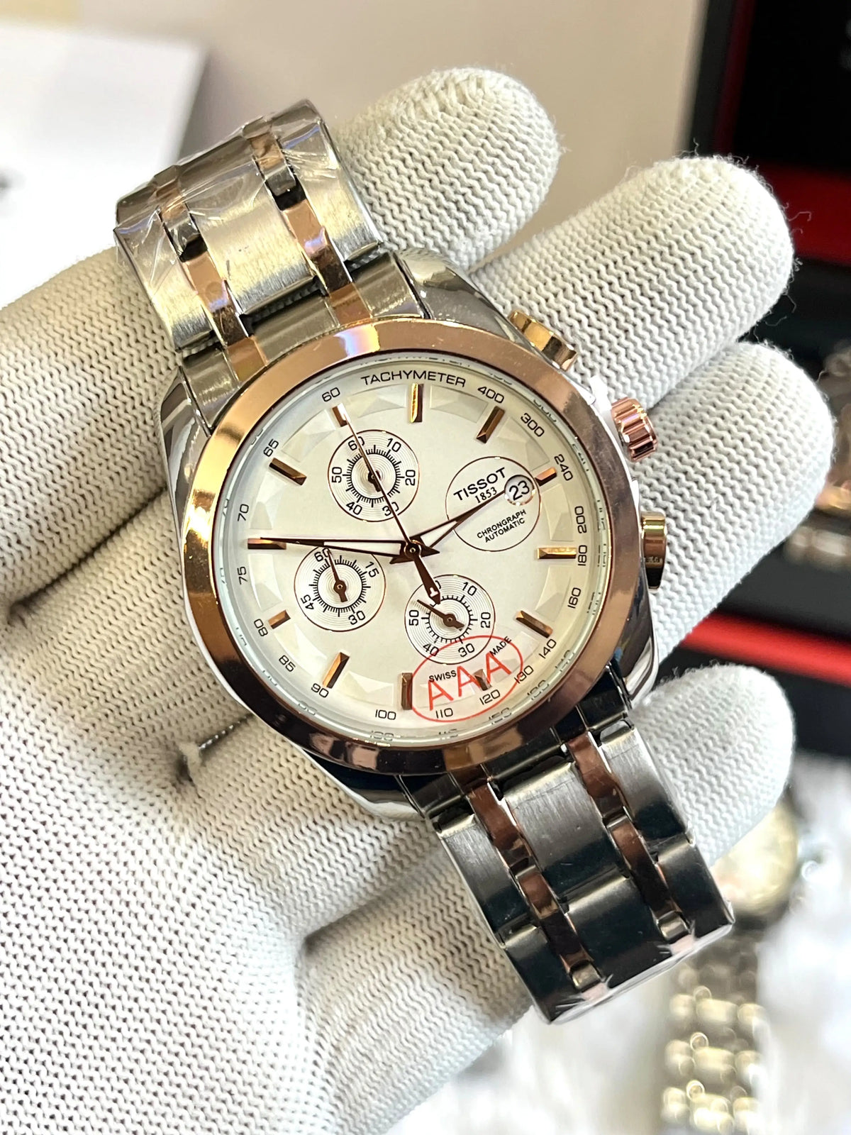 Tissot 1853 Couturier Two-tone White