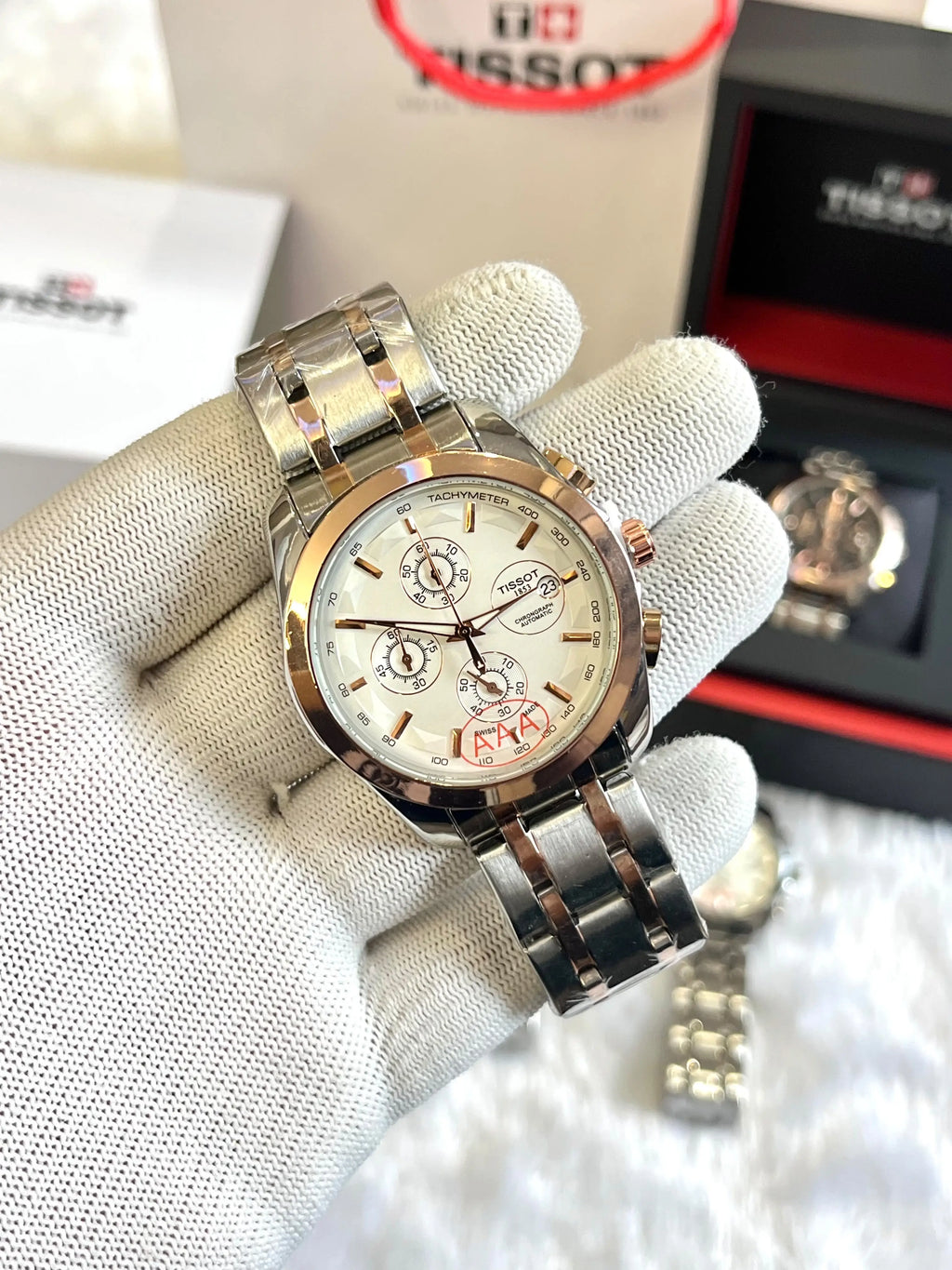 Tissot 1853 Couturier Two-tone White