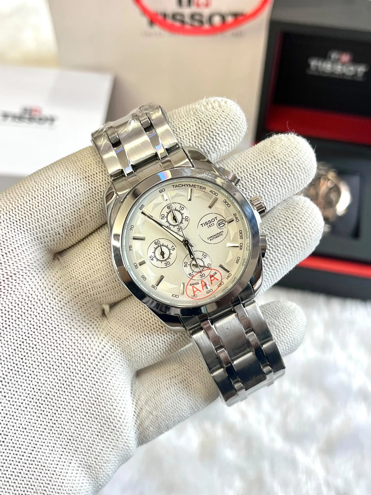 Tissot 1853 Couturier Silver White