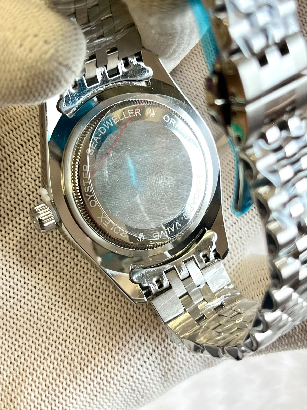 Rolex day date Dimond Silver Blue