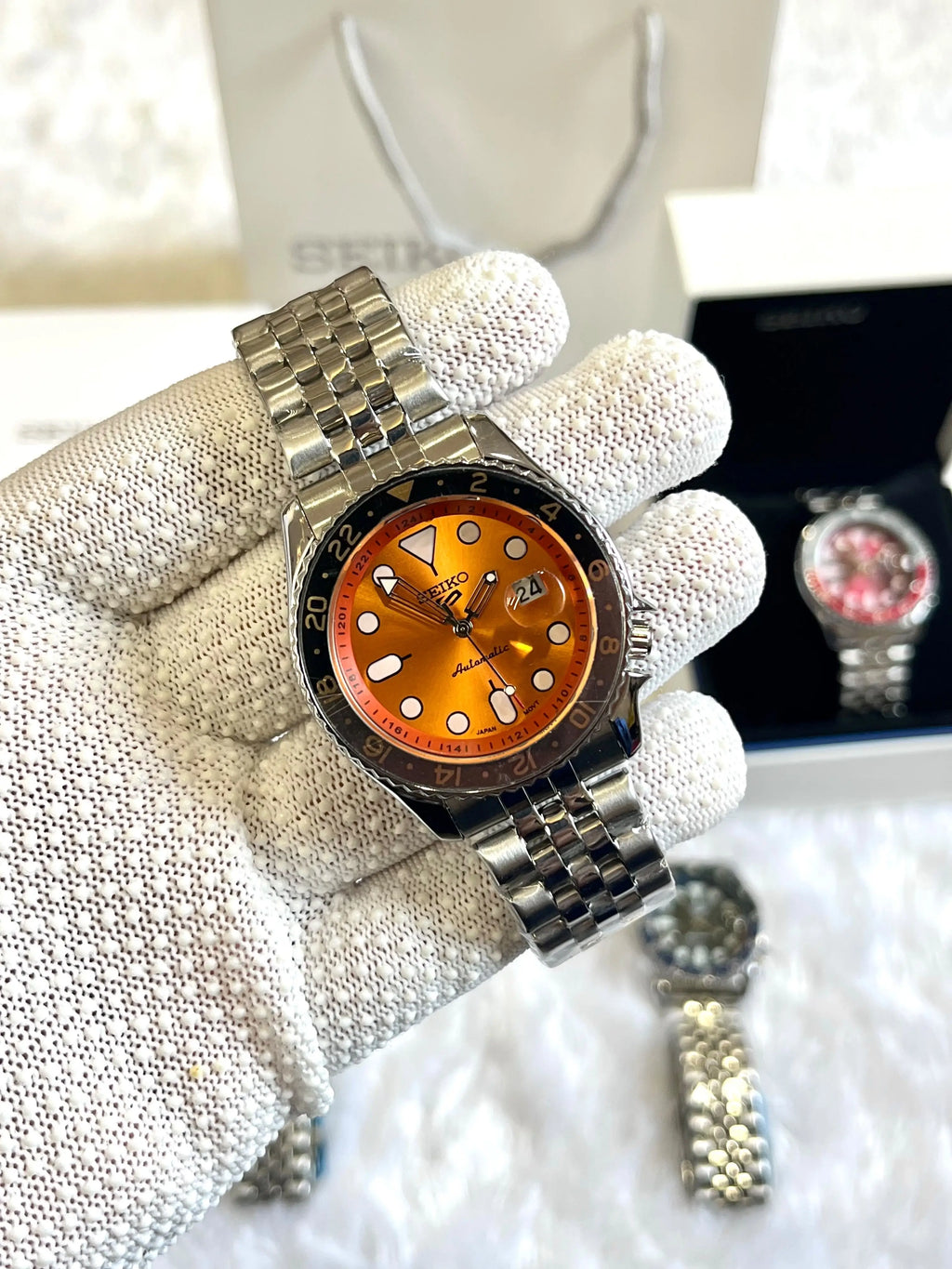 SEIKO 5 SPORTS GMT ORANGE