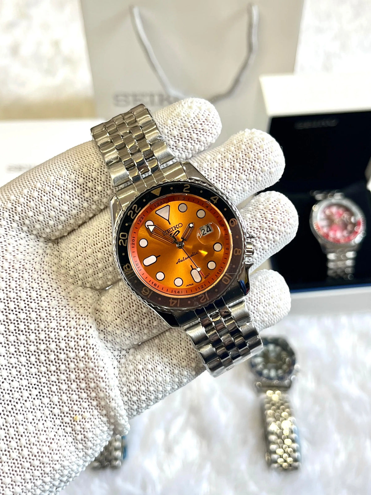 SEIKO 5 SPORTS GMT ORANGE