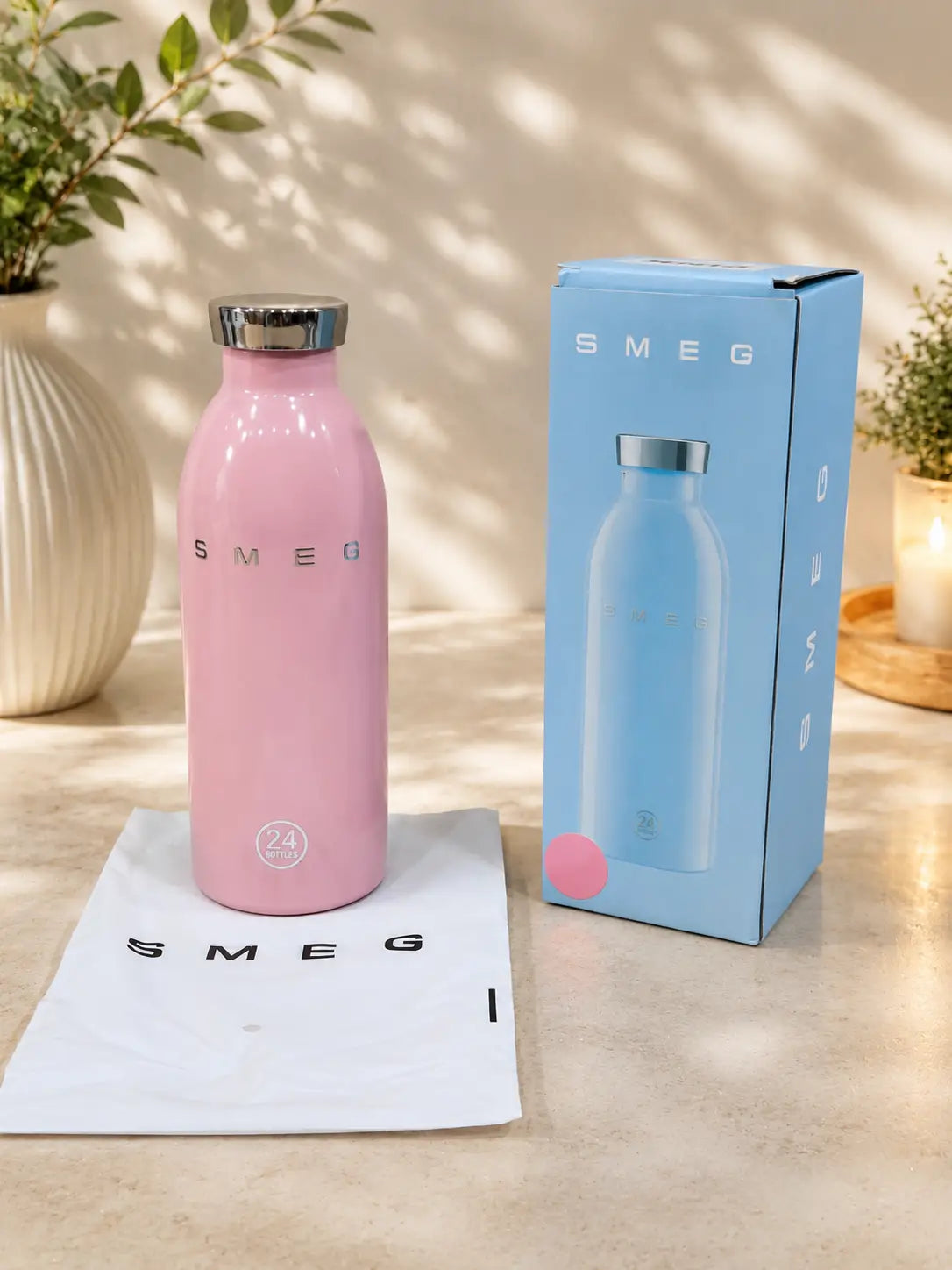 SMEG Clima Bottle Pink 500ml Tumbler