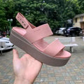 CROCS Brooklyn Womens Wedge Sandals PINK (FIX)