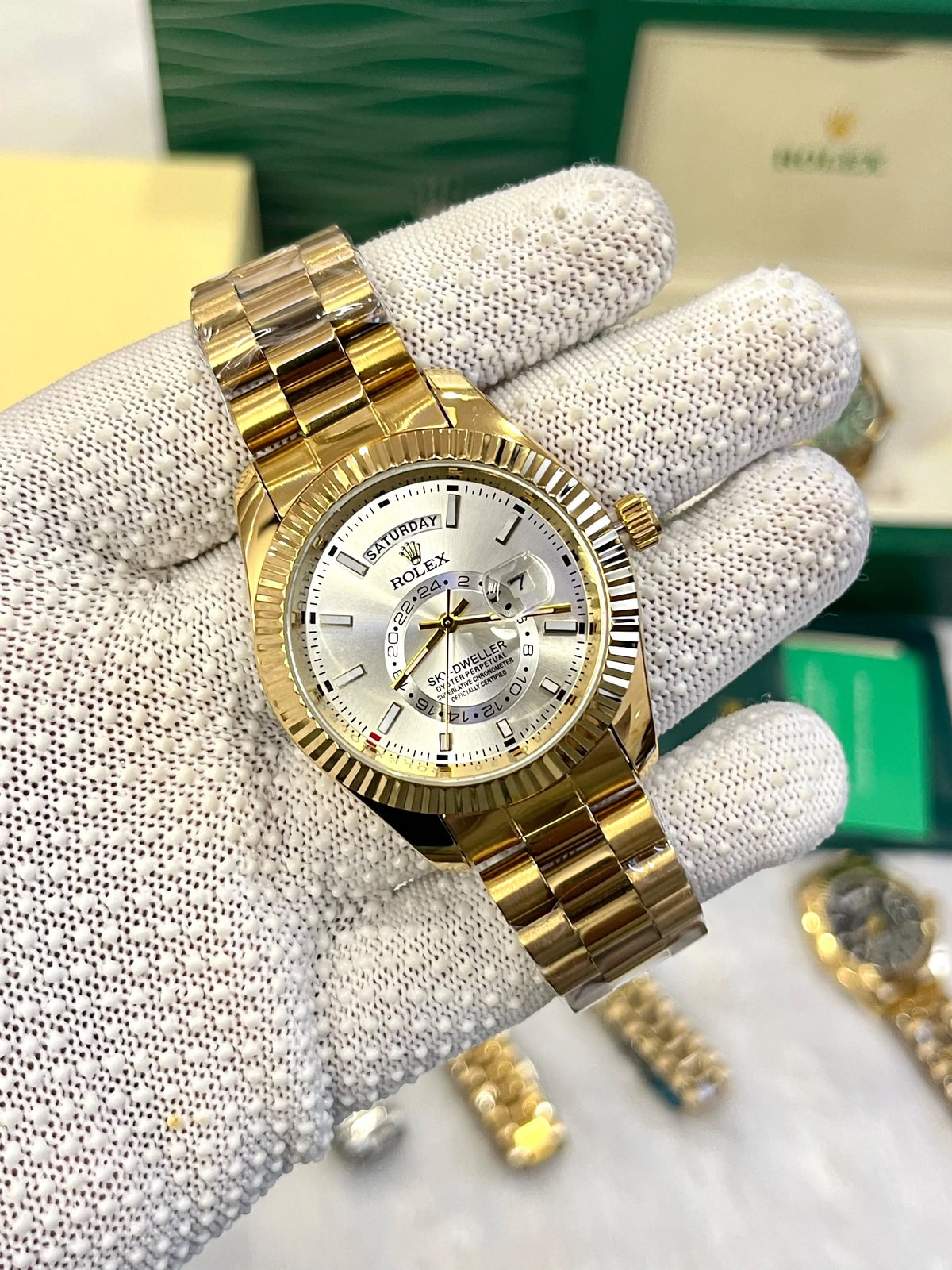 Rolex Sky-Dweller gold white