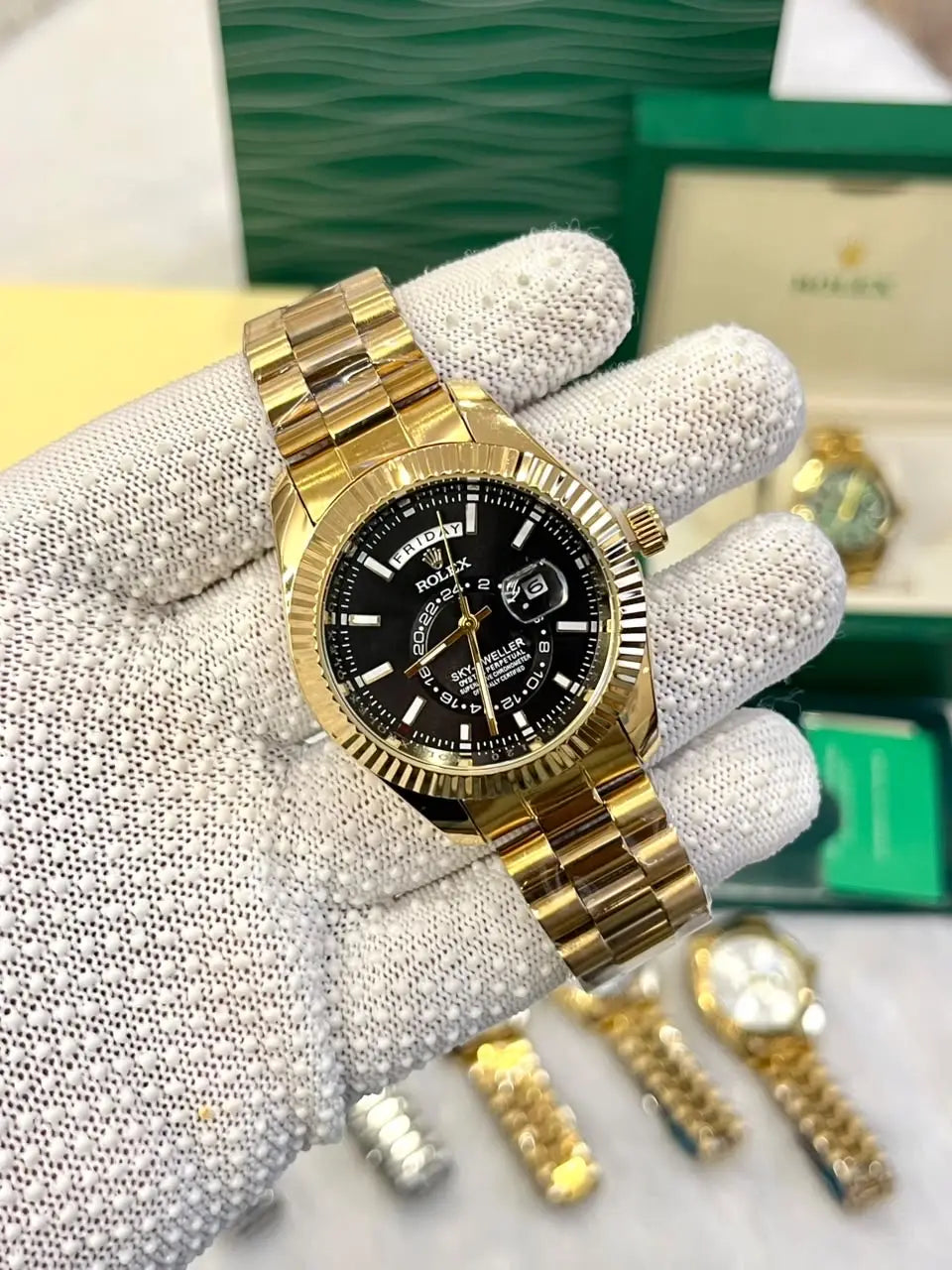Rolex Sky-Dweller gold black