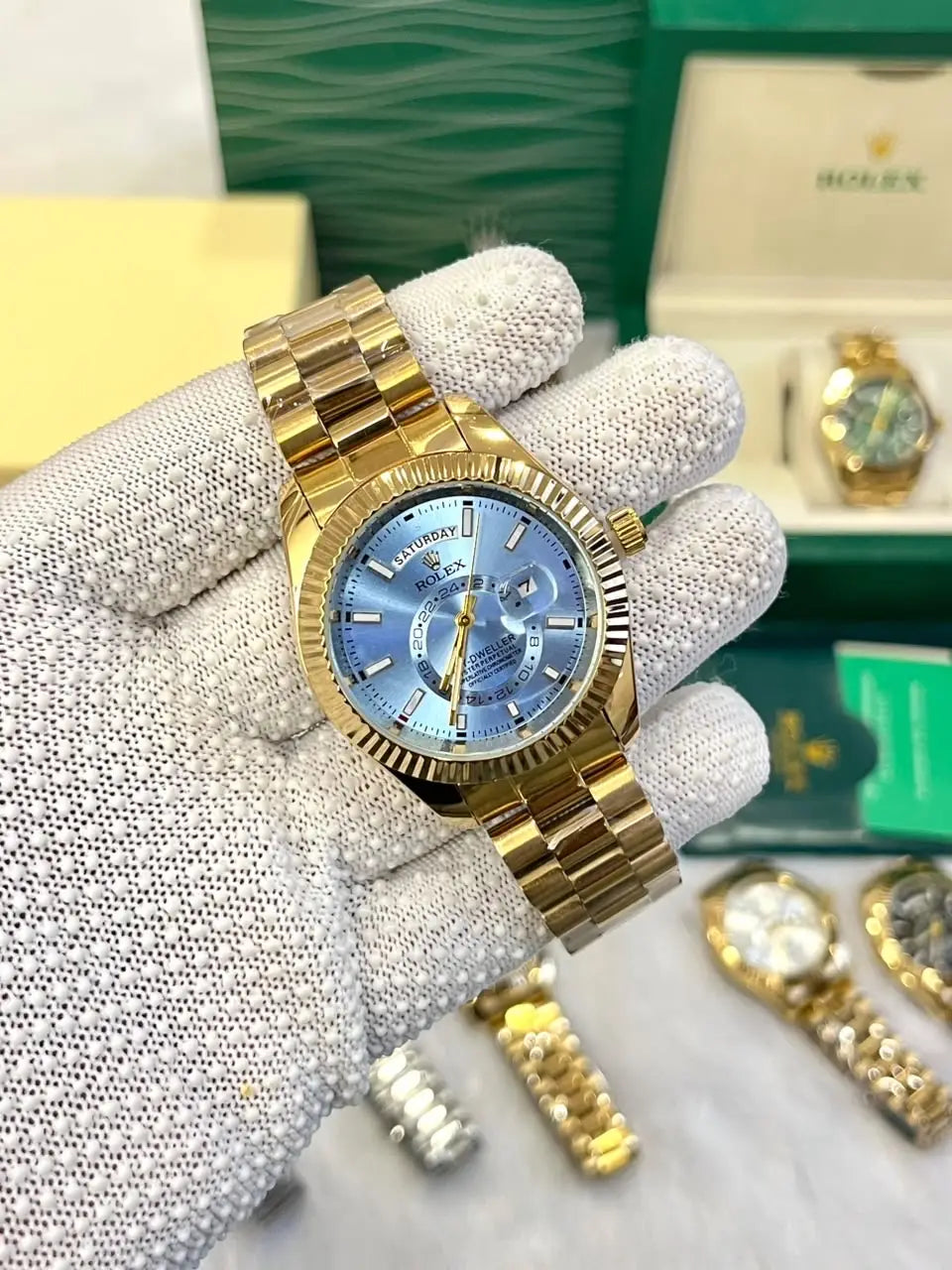 Rolex Sky-Dweller gold tifni