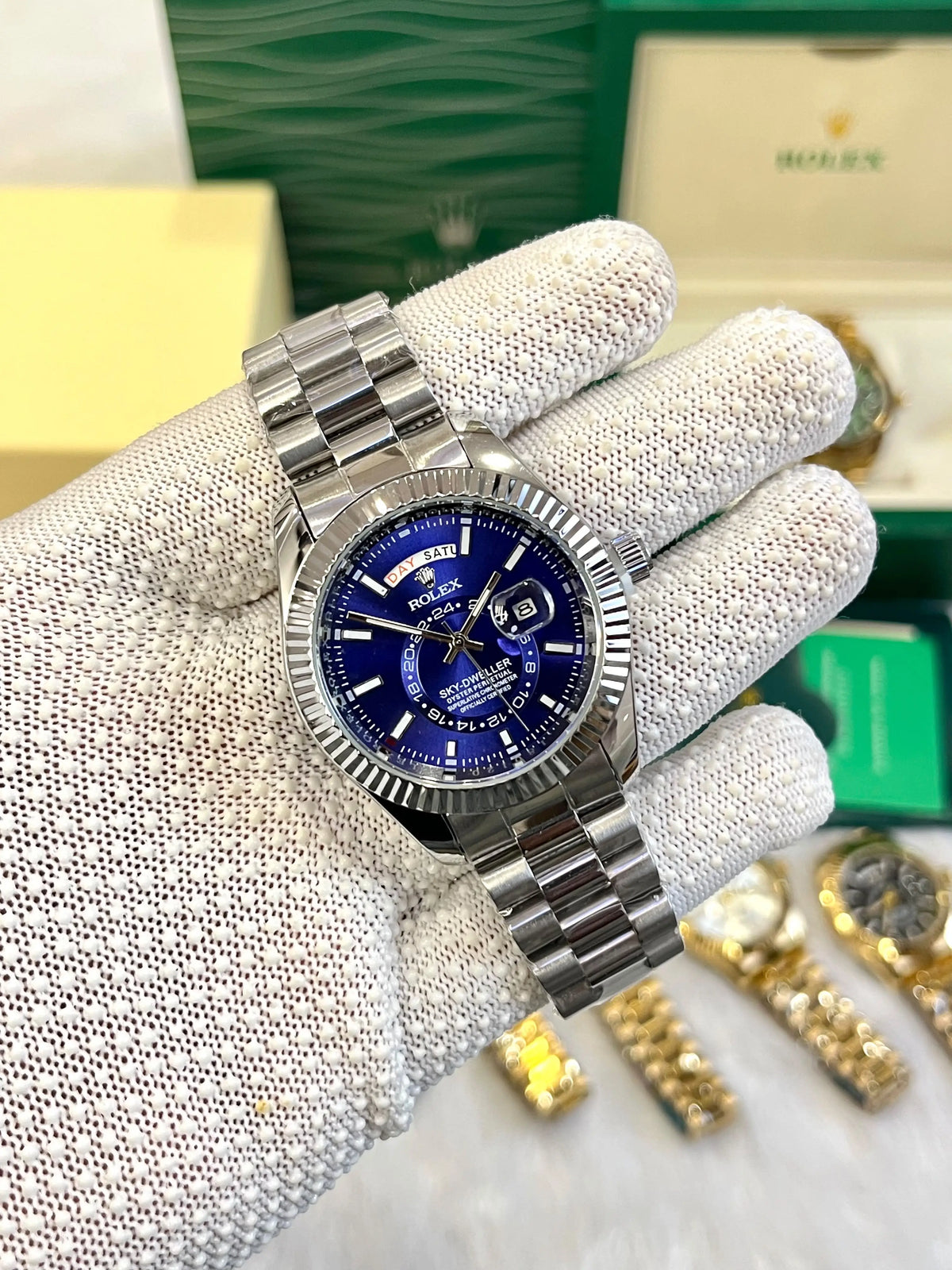 Rolex Sky-Dweller Silver blue