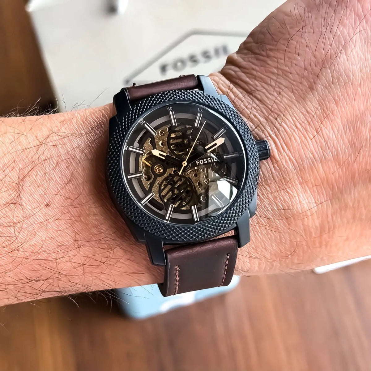 Fossi l Automatic Brown Leather