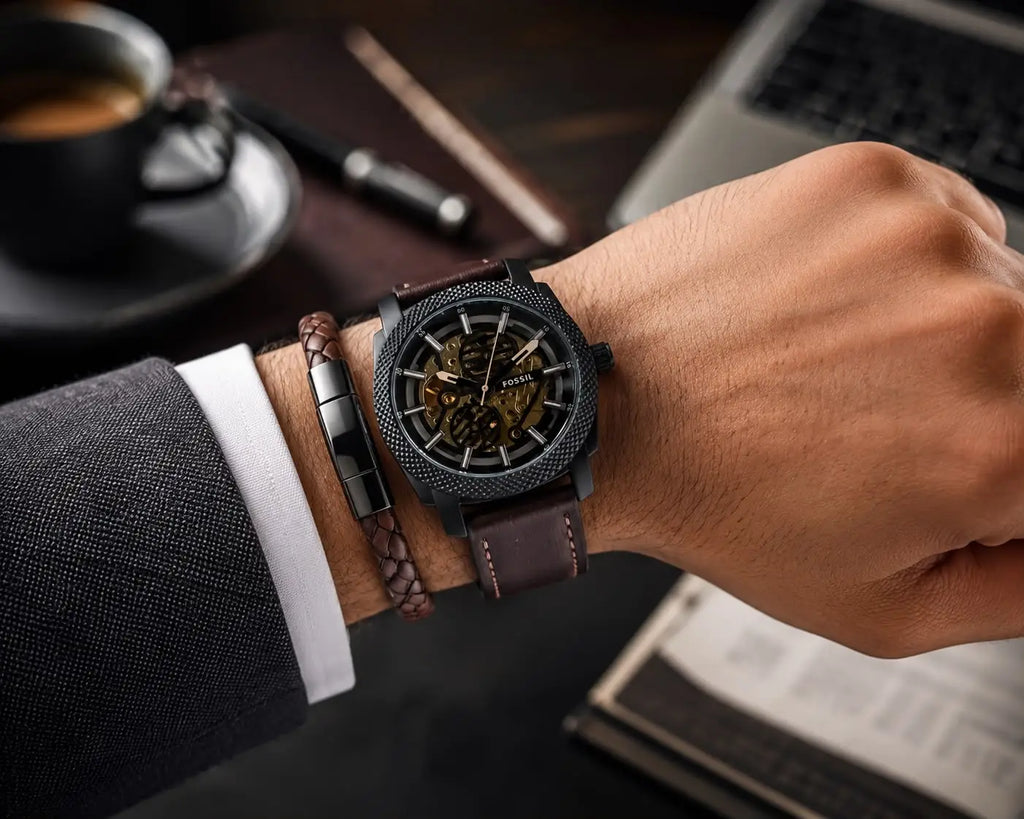 Fossi l Automatic Brown Leather