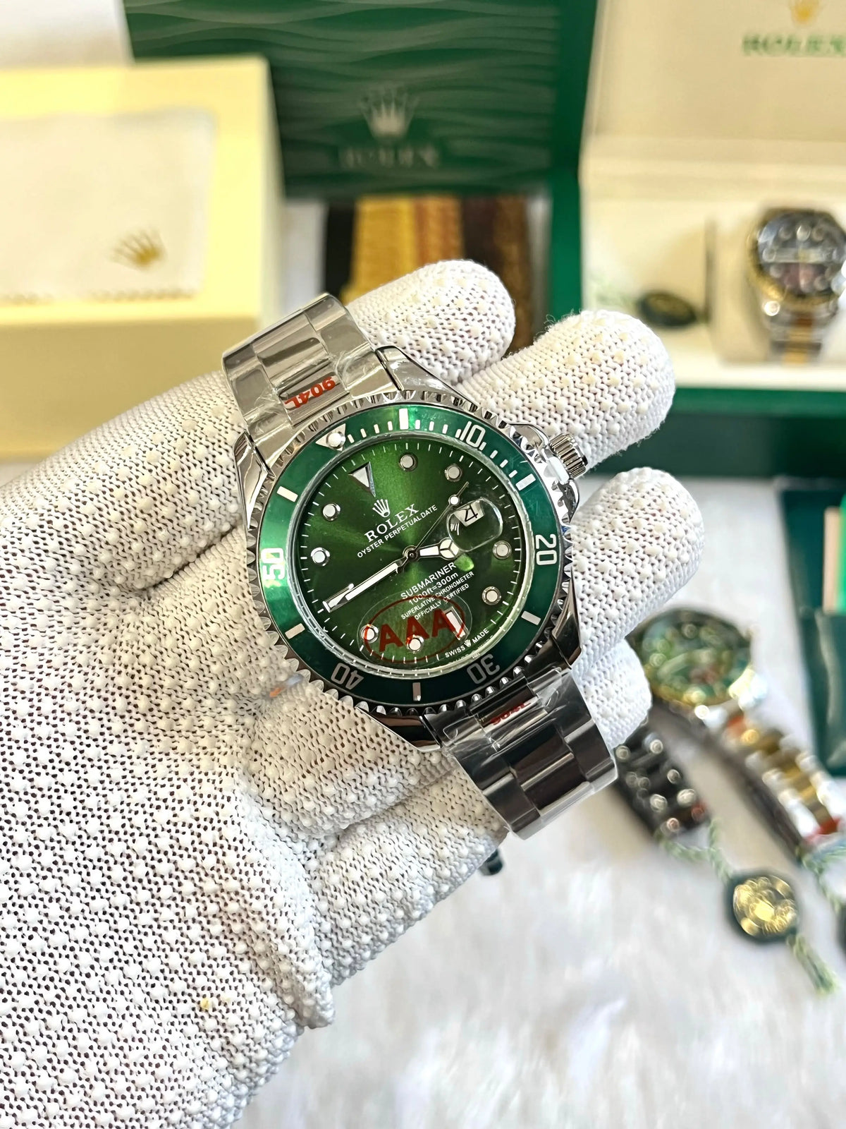 Rolex Oyster Perpetual Submarine Silver-Green