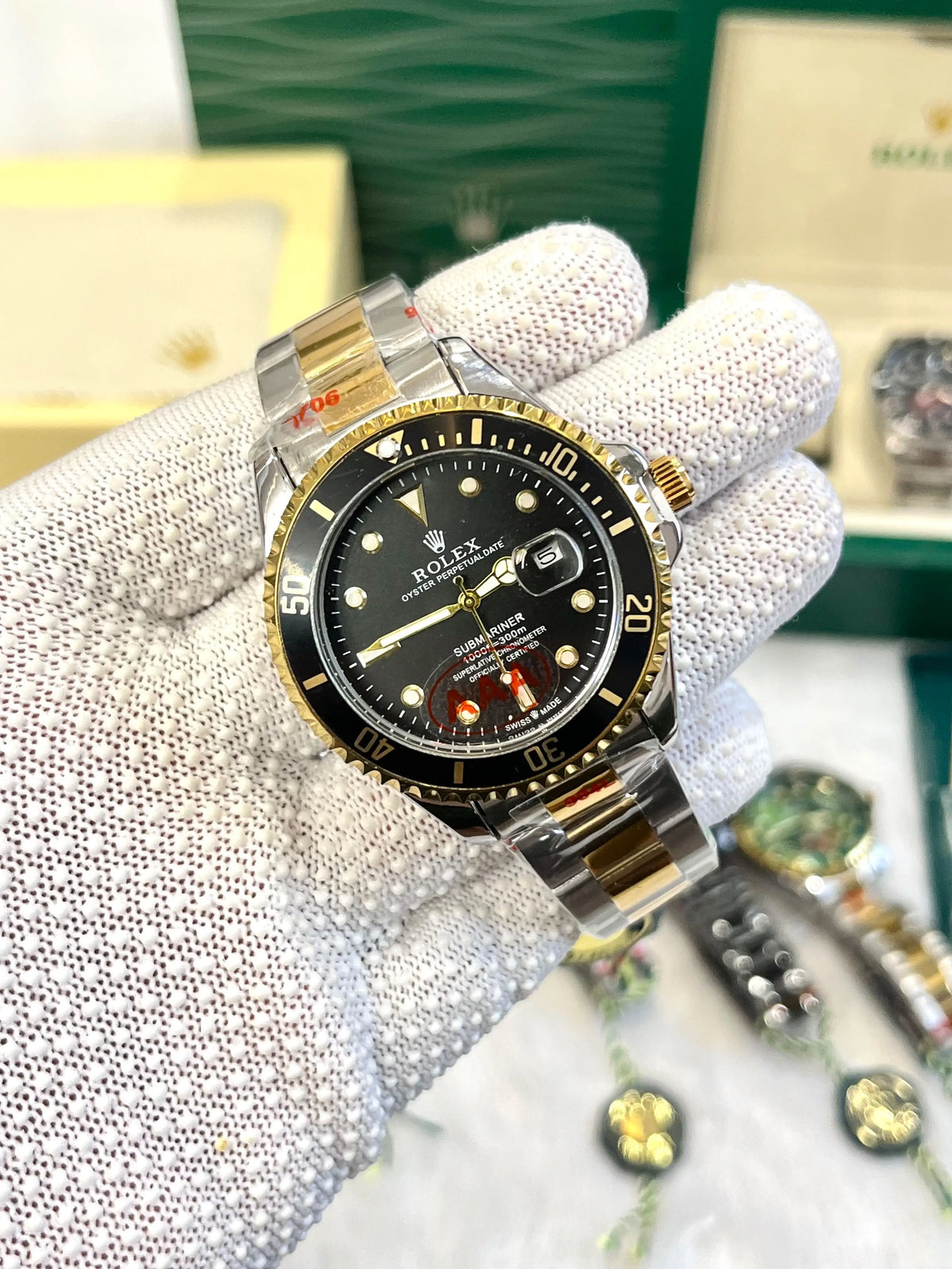Rolee_x Oyster Perpetual Submarine Two-Tone black