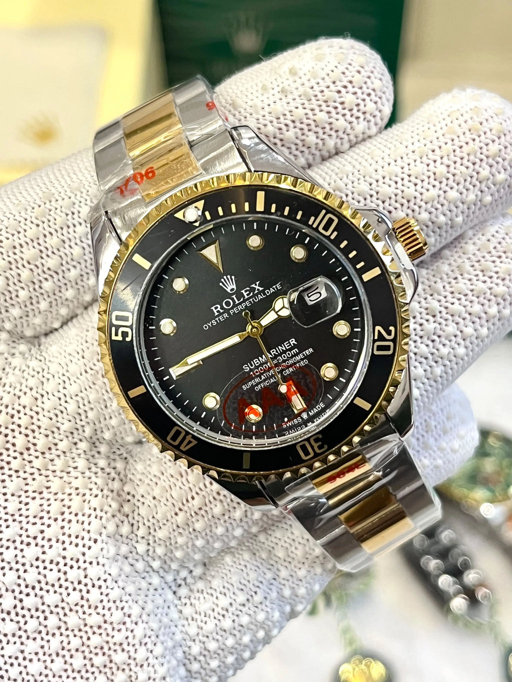 Rolee_x Oyster Perpetual Submarine Two-Tone black