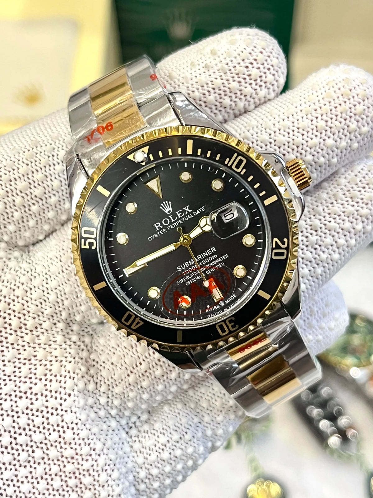 Rolee_x Oyster Perpetual Submarine Two-Tone black