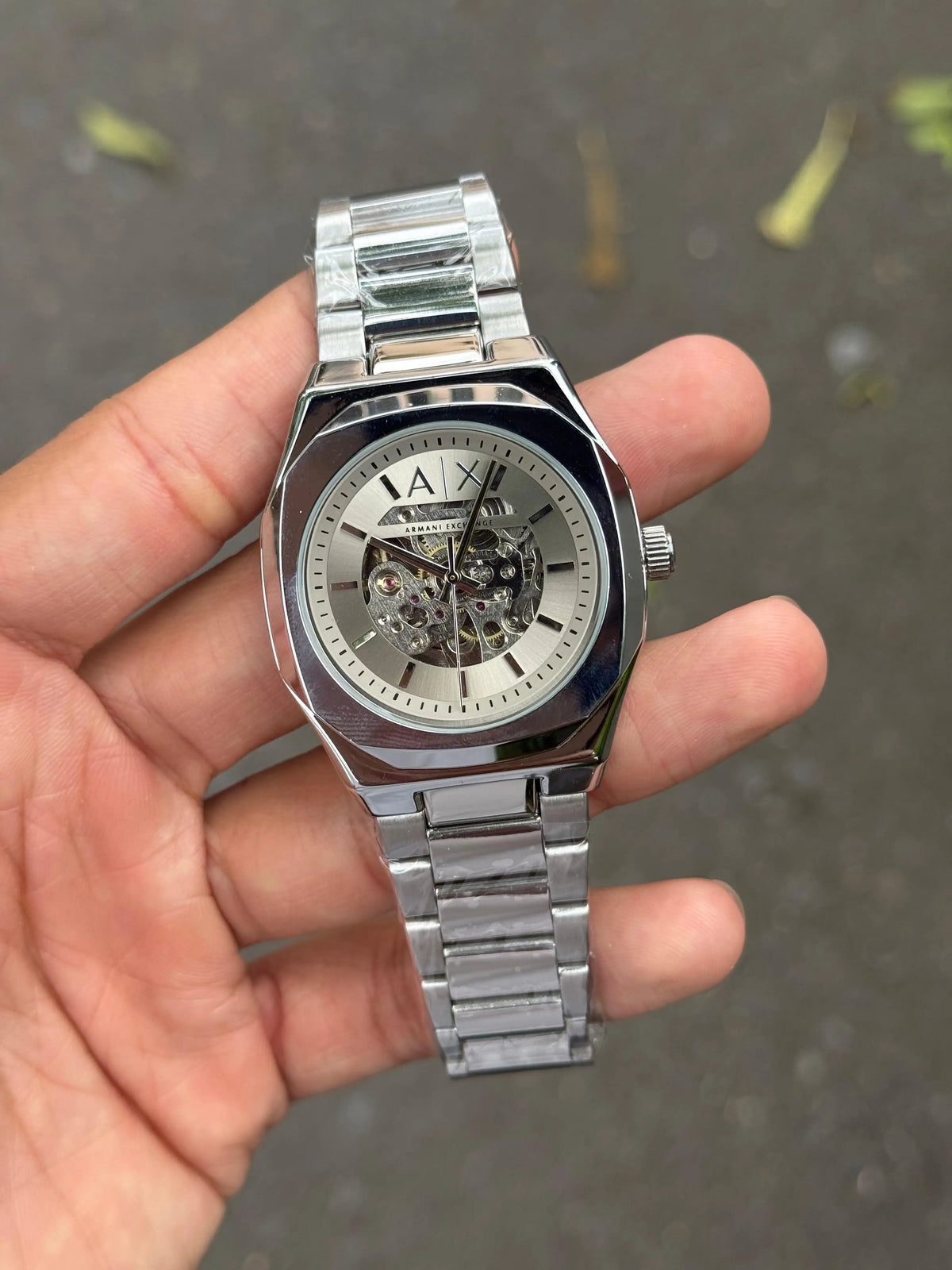Arman i Exchange Skeleton Square Open Machine Full Silver
