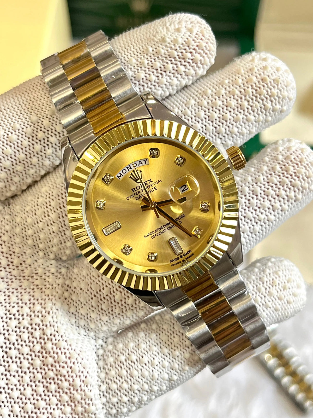 ROLEX DAY-DATE TWO-TONE DIMOND