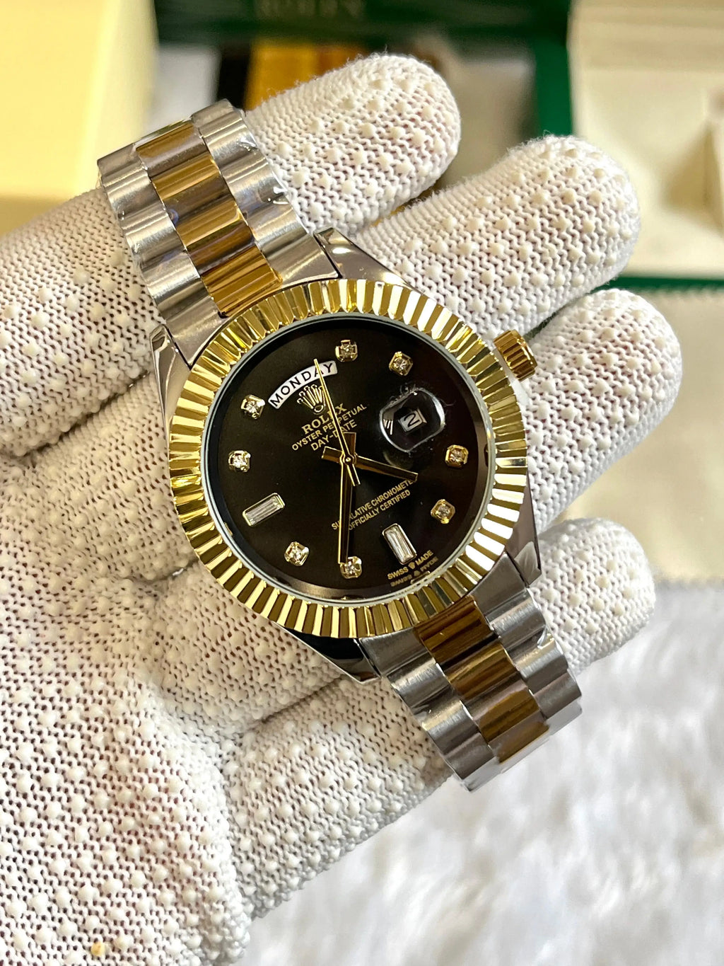 ROLEX DAY-DATE TWO-TONE DIMOND